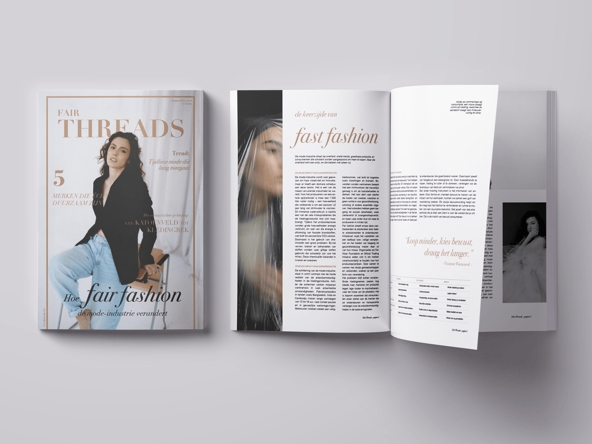 Printontwerp voor Fair Fashion magazine